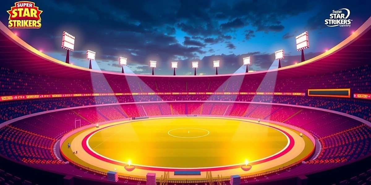 Diwali Event in Super Star Strikers Super Star Strikers Diwali event with stadium decorated with lights and diyas
